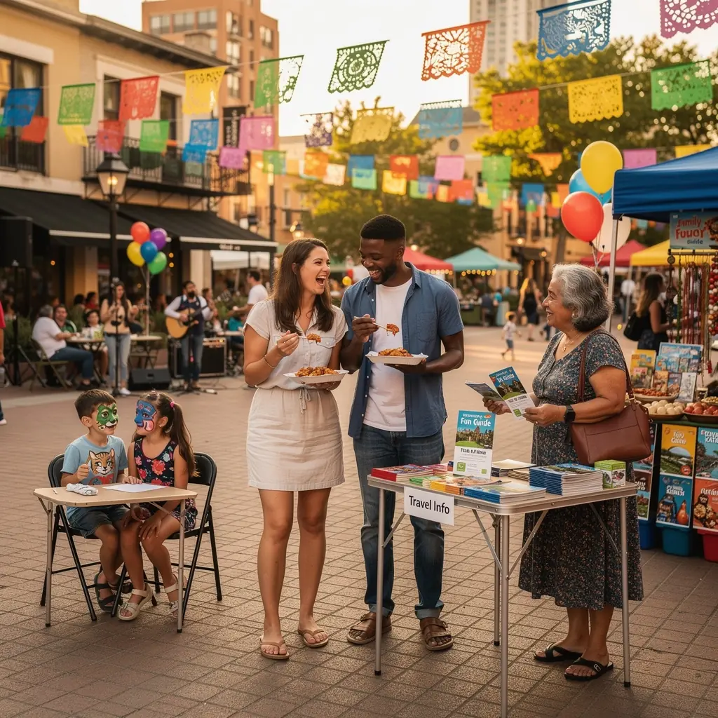 Widok na przystosowany dla wózków inwalidzkich szlak turystyczny prowadzący do lokalnych atrakcji.